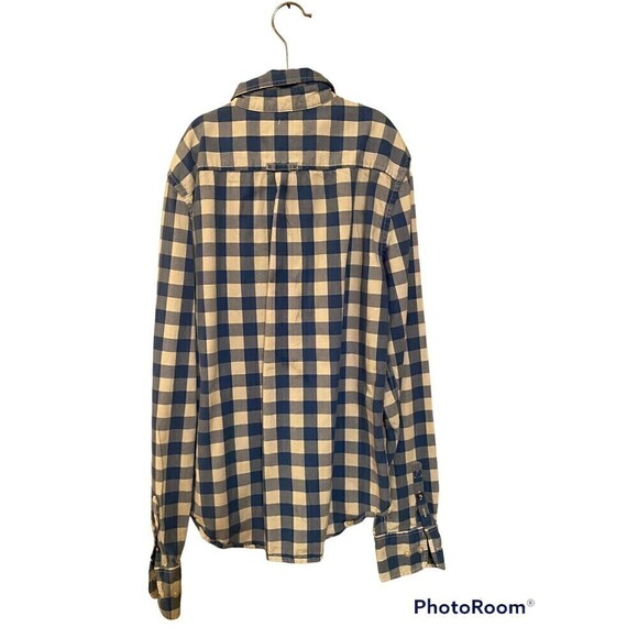 Boys Blue & White Plaid Button Down Top. Sz.4 - Picture 2 of 3